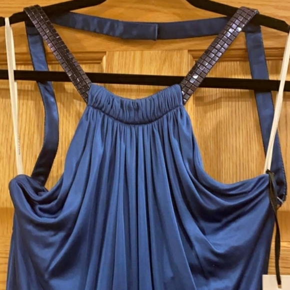 Gianni Versace Collection Blue Halter Dress - Picture 2 of 16